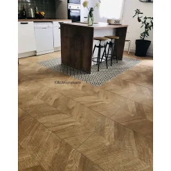 Carrelage sol / mur effet bois design chevron 60x120 cm ARTWOOD CHEVRON NATURAL(vendu par boite de 1.44m2)-Eiffel art construction Hot