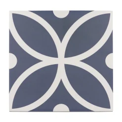 Aelle Carrelage Carrelage sol / mur effet ciment à motif 20x20 cm RIVOLI - BERGEN AZUL