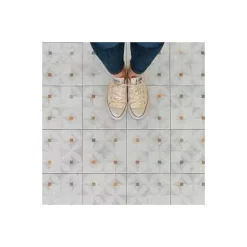 Carrelage sol / mur effet terrazzzo coloré à motif 20x20 cm STRACCIATELLA ZELTEN(vendu par boite 1m2)-Eiffel art construction Clearance