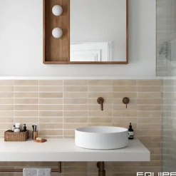 Aelle Carrelage carrelage sol / mur effet zellige bejmat beige 6x24,6 cm mate ARGILE SIENA