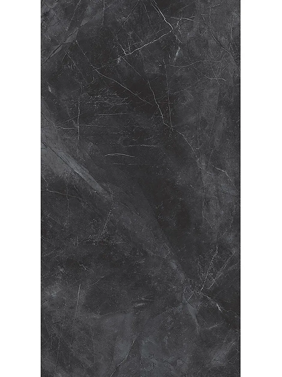 Limcaro Carrelage sol / mur effet marbre gris PULPIS NERO l.60 x L.120 cm Brillant