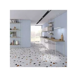 Carrelage sol / mur effet terrazzzo coloré 120x120 cm STRACCIATELLA NACAR(vendu par boite 1.44m2)-Eiffel art construction Discount