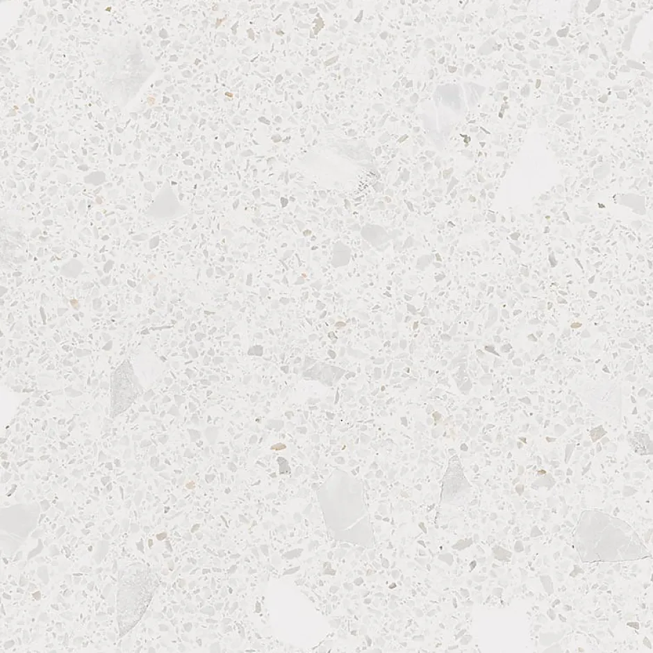 Eiffel art construction Carrelage sol / mur effet terrazzo blanc 80x80 cm MISCELA R NACAR(vendu par boite de 1.28m2)