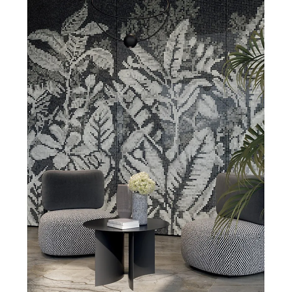 Aelle Carrelage Carrelage sol / mur effet marbre brun, gris 120X120 cm - SCULTOREA River grey J454