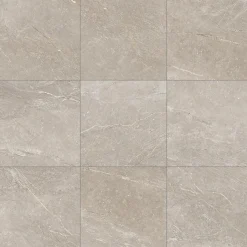 Carrelage sol / mur effet pierre taupe 80x80 cm BETILO R TAUPE-Aelle Carrelage Discount