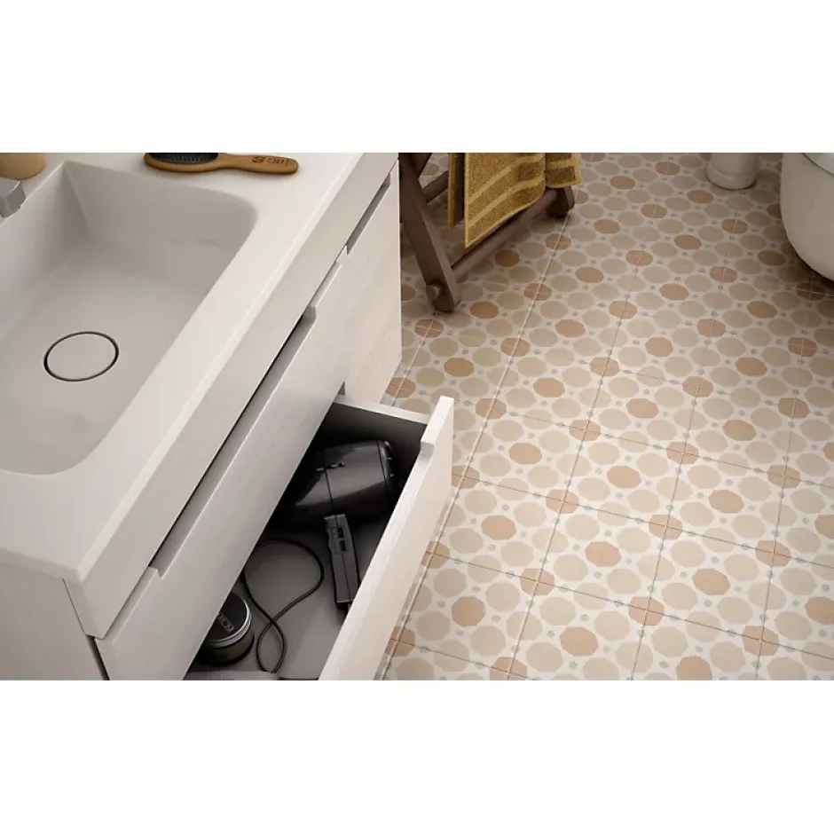 Carrelage sol / mur effet ciment 20x20 cm CAPRICE DECO TOPAZ PASTEL (vendu par boite de 1m2)-Eiffel art construction Outlet