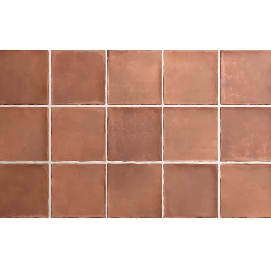 carrelage sol / mur effet zellige bejmat terracotta terre cuite 10x10 cm mate ARGILE COTTO-Aelle Carrelage Best