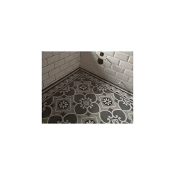 Aelle Carrelage Carrelage sol / mur effet ciment gris 20x20 cm - CAPRICE CHATELET BORDURE