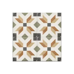 Aelle Carrelage Carrelage sol / mur effet ciment motif coloré 20x20 cm ART NOUVEAU EMPIRE COLOUR