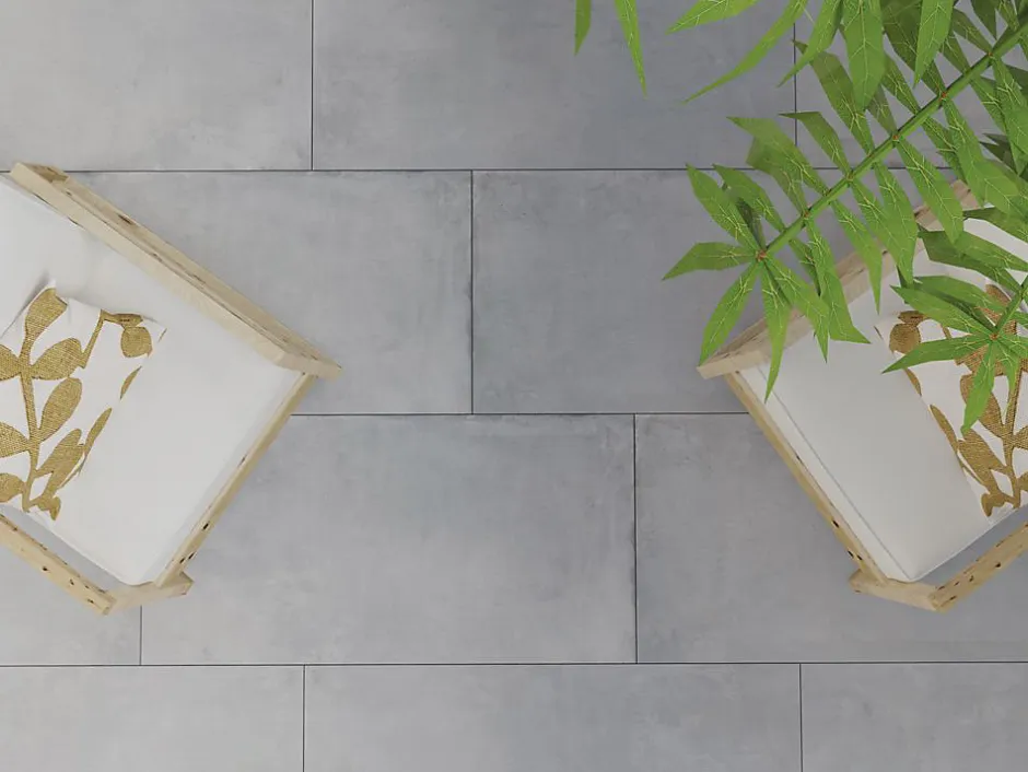 Limcaro Carrelage sol / mur effet béton gris EPOCH SILVER l.60 x L.120 cm Mat