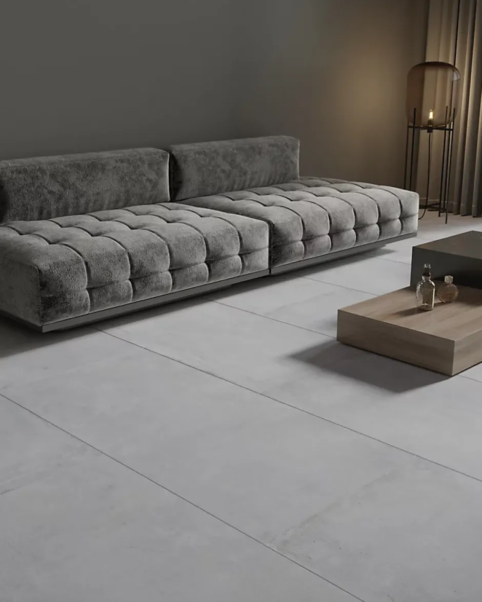 Limcaro Carrelage sol / mur effet béton gris EPOCH SILVER l.60 x L.120 cm Mat