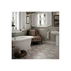 Carrelage sol / mur effet ciment 20x20 cm CAPRICE DECO FLOWER PASTEL(vendu par boite de 1m2)-Eiffel art construction Discount