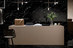 Limcaro Carrelage sol / mur effet marbre noir SAINT LAURENT l.60 x L.120 cm Brilliant