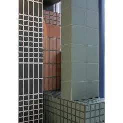 Eiffel art construction Carrelage sol / mur effet terrazzo 80x80 cm Croccante-R Menta(vendu par boite de 1.28m2)