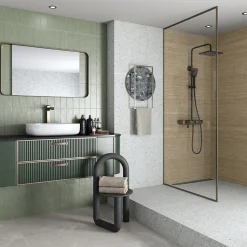 Aelle Carrelage Carrelage sol / mur effet terrazzo 80x80 cm NIZA-R gris