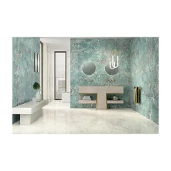 Carrelage sol / mur effet marbre vert turquoise 120x120 cm FOYER ROYAL GREEN AMA-Aelle Carrelage Discount