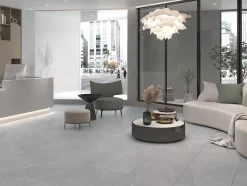 Limcaro Carrelage sol / mur effet marbre gris LAGOM GREY l.60 x L.120 cm Mat