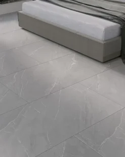 Limcaro Carrelage sol / mur effet marbre gris LAGOM GREY l.60 x L.120 cm Mat