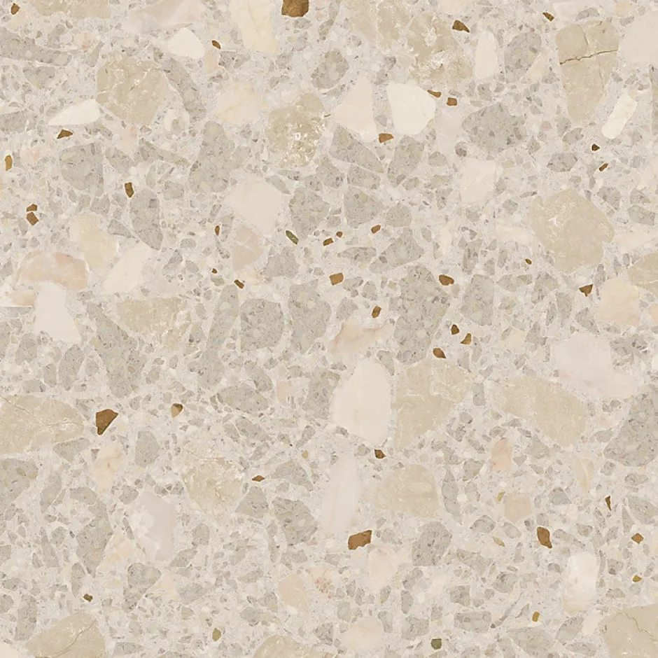 Carrelage sol / mur effet terrazzo brillant 80x80 cm MONACO R BEIGE PULIDO-Aelle Carrelage Discount