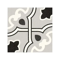 Aelle Carrelage Carrelage sol / mur effet ciment motif fleur 20x20 cm ALAMEDA BUCARELI GRIS