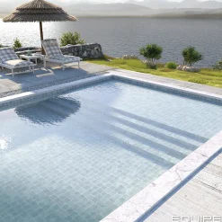 Aelle Carrelage carrelage sol / mur effet zellige bejmat bleu 10x10 cm mate ARGILE SKY