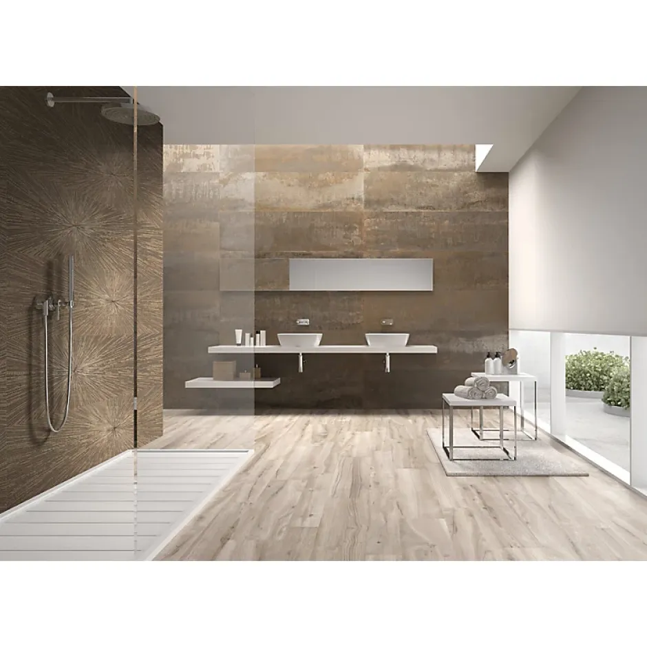 Aelle Carrelage Carrelage sol / mur effet métal cuivre 60x120 cm IONIC COPPER