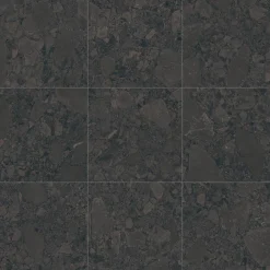 Carrelage sol / mur effet terrazzo noir 60x60 cm BLACK R SPACE-Aelle Carrelage Best