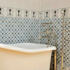 Aelle Carrelage Carrelage sol / mur effet ciment 20x20 cm 1900 VALVANERA 2 BORDURE