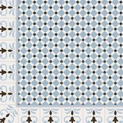 Aelle Carrelage Carrelage sol / mur effet ciment 20x20 cm 1900 VALVANERA 2 BORDURE