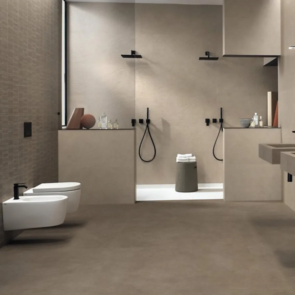 Carrelage sol / mur effet béton ciré naturel 60x120 cm Boost natural ECRU-Aelle Carrelage Sale