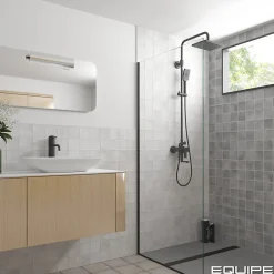 carrelage sol / mur effet zellige bejmat gris 10x10 cm mate ARGILE CONCRETE-Aelle Carrelage Discount