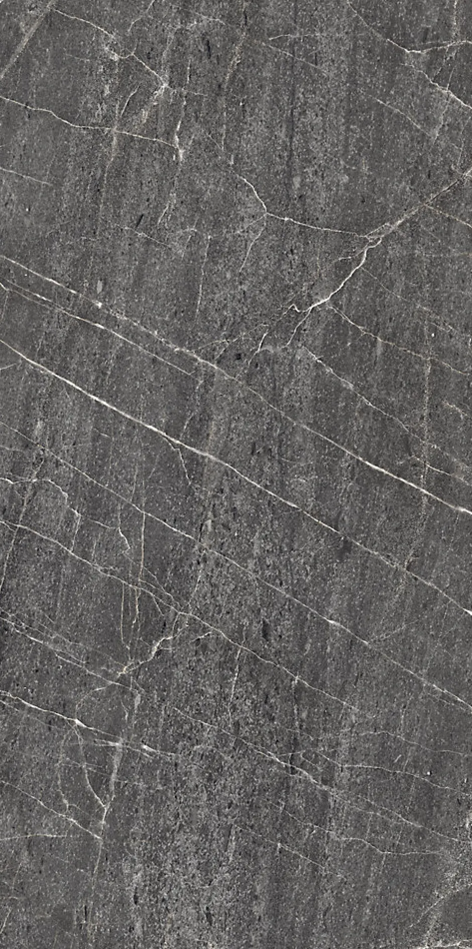 Carrelage sol / mur effet marbre anthracite TESSINO BLACK l.60 x L.120 cm Mat-Limcaro Outlet