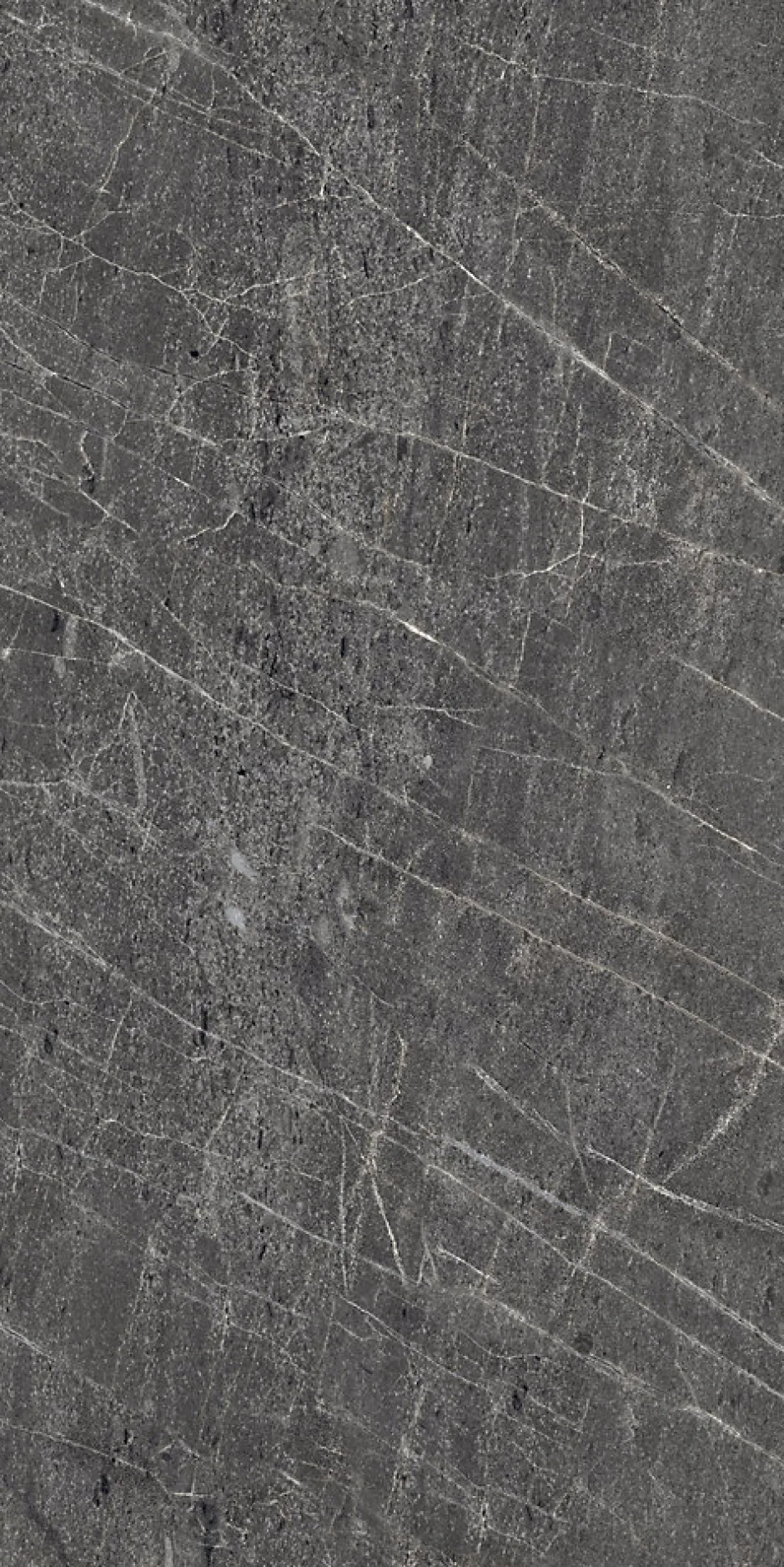 Carrelage sol / mur effet marbre anthracite TESSINO BLACK l.60 x L.120 cm Mat-Limcaro Outlet