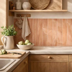 Aelle Carrelage carrelage sol / mur effet marbre terracotto 7,5x60 cm - MARMONIS COTTO