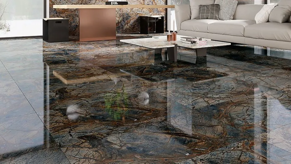 Limcaro Carrelage sol / mur effet marbre ESPINA l.60 x L.120 cm Brillant