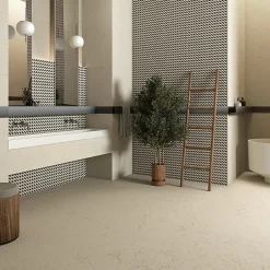 Carrelage sol / mur effet terrazzo beige 80x80 cm CREAM R DUNE-Aelle Carrelage Discount