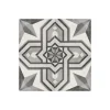 Aelle Carrelage Carrelage sol / mur effet ciment motif gris 20x20 cm ART NOUVEAU