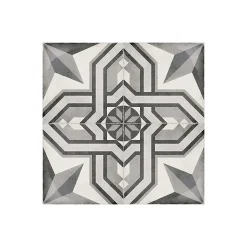 Aelle Carrelage Carrelage sol / mur effet ciment motif gris 20x20 cm ART NOUVEAU