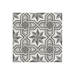 Aelle Carrelage Carrelage sol / mur effet ciment motif gris 20x20 cm ART NOUVEAU