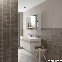 carrelage sol / mur effet zellige bejmat marron 10x10 cm mate ARGILE CACAO 10x10 cm-Aelle Carrelage