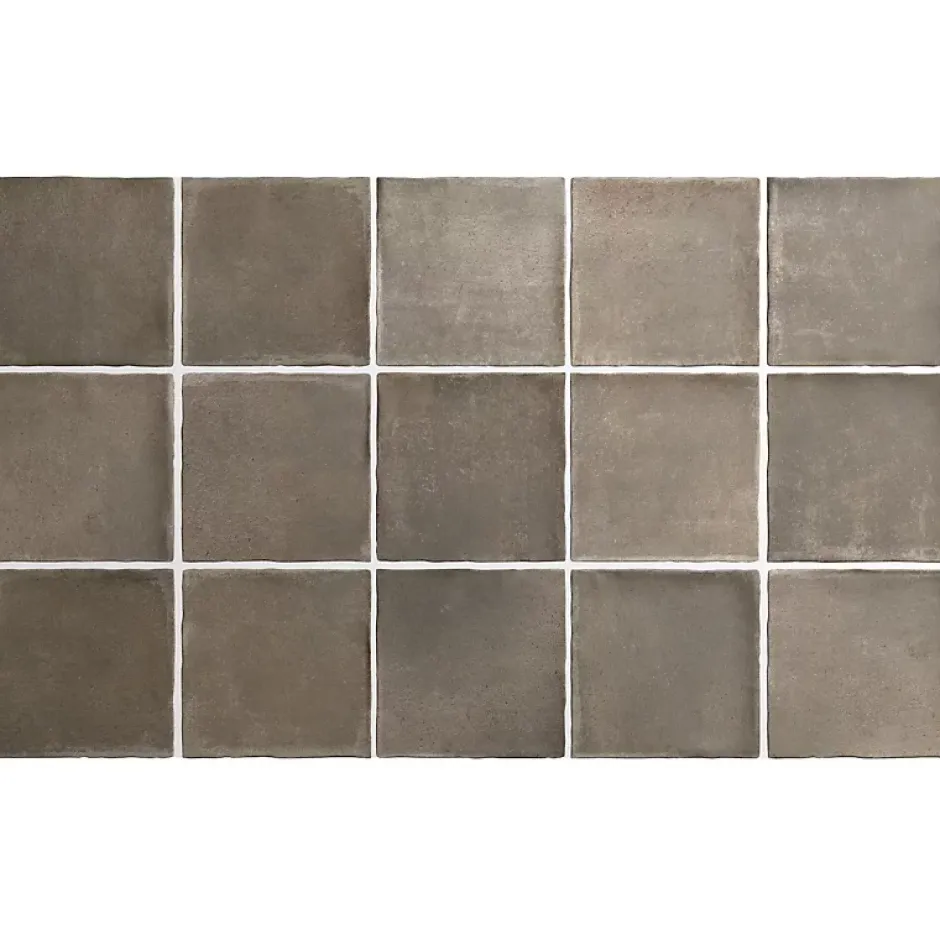 carrelage sol / mur effet zellige bejmat marron 10x10 cm mate ARGILE CACAO 10x10 cm-Aelle Carrelage