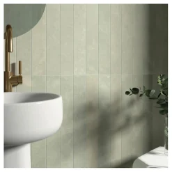 carrelage sol / mur effet marbre vert 7,5x60 cm - MARMONIS MATCHA-Aelle Carrelage New