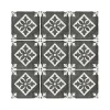 Carrelage sol / mur effet ciment motif gris foncé 20x20 cm ART NOUVEAU PADUA BLACK-Aelle Carrelage Discount