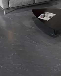 Carrelage sol / mur effet marbre gris LAGOM ANTHRACITE l.60 x L.120 cm Mat-Limcaro