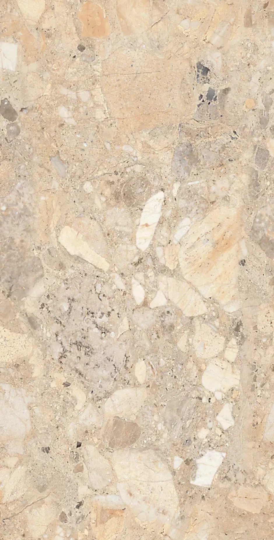 Limcaro Carrelage sol / mur effet marbre beige BRIZEIT BEIGE l.60 x L.120 cm Brillant