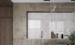 Bien Seramik Carrelage sol / mur effet marbre gris GEMME PEARL l.60 x L.120 cm Brillant