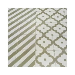 Carrelage sol / mur effet ciment vert 20x20 cm MAORI GOROKA MUSGO-Aelle Carrelage New