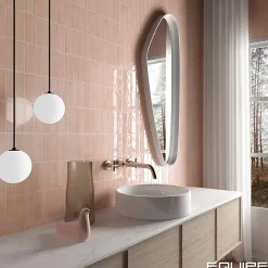 Carrelage sol / mur effet zellige bejmat marocain 5X15 cm rose brillant 5X15 cm COCO ORCHARD PINK WALL-Aelle Carrelage New