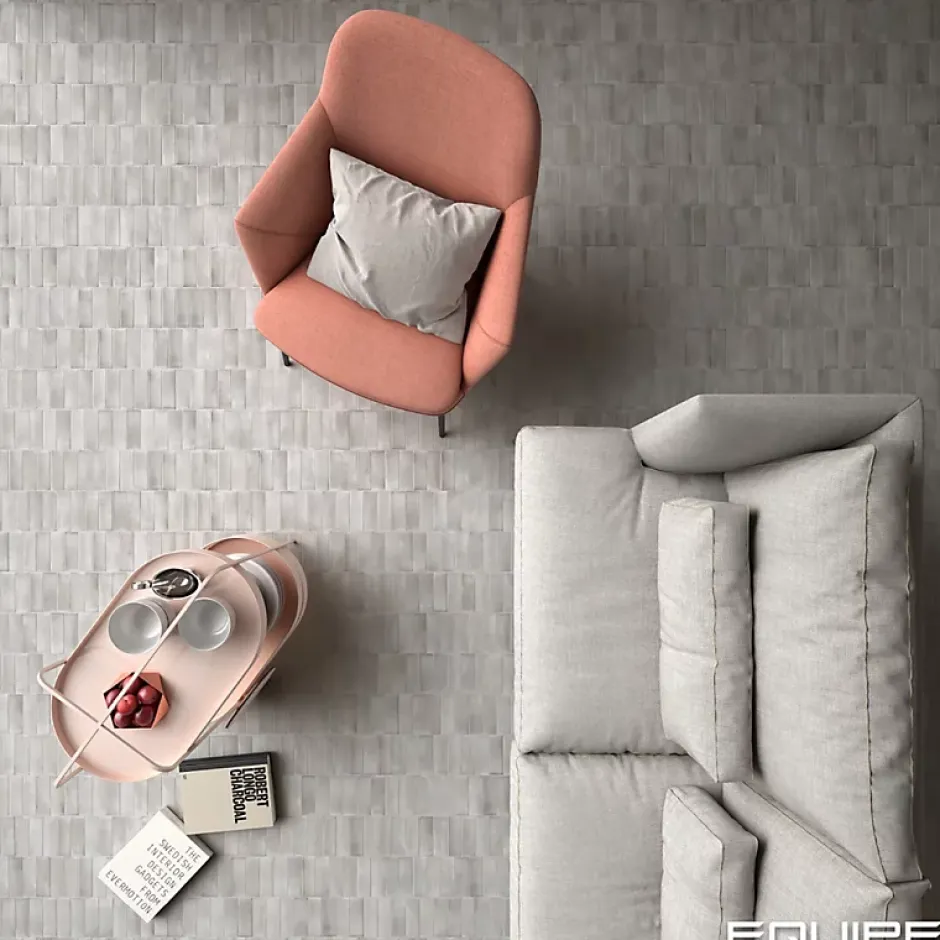 Carrelage sol / mur effet zellige bejmat marocain 5X15 cm gris mate 5X15 cm COCO AMBER GREY MATT-Aelle Carrelage Best