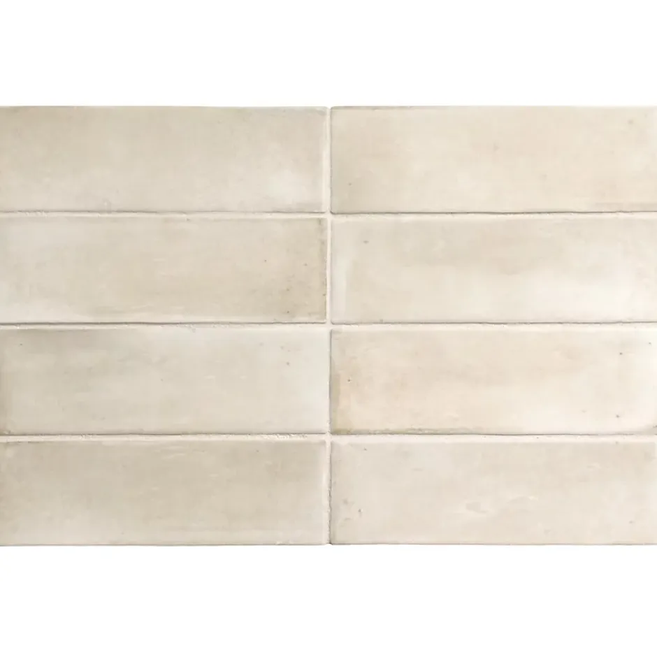 Aelle Carrelage Carrelage sol / mur effet zellige bejmat marocain 5X15 cm crème mate 5X15 cm COCO CANVAS MATT